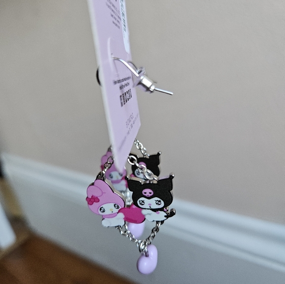 Sanrio My Melody & Kuromi Emo Kyun Statement Earrings - Picture 7 of 8